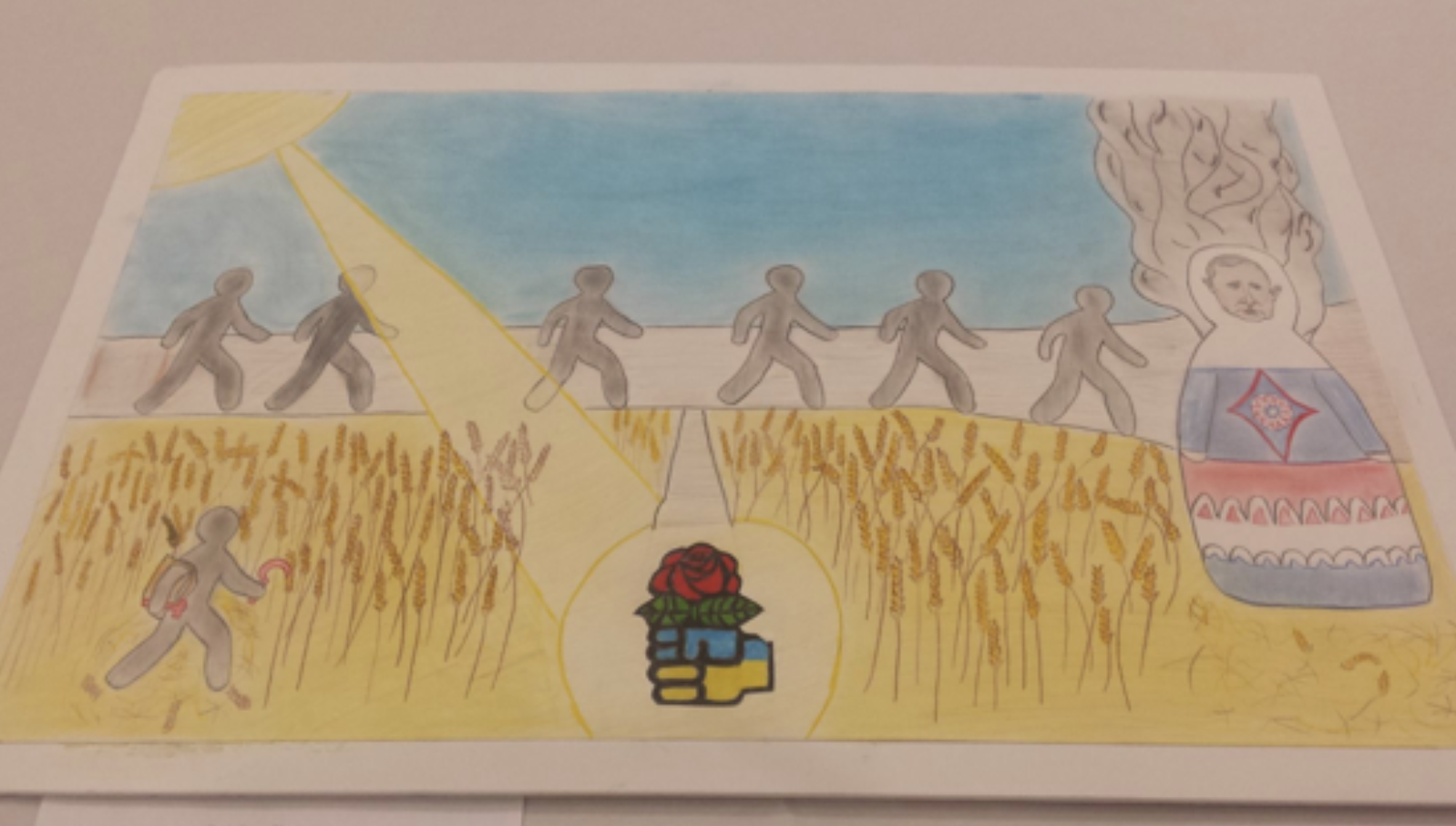 Student artwork expressing understanding of democracy.