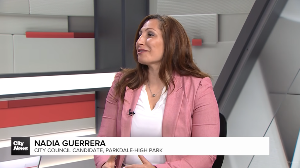 Image of Nadia's interview with CityTV